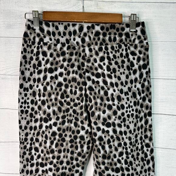 Krazy Larry Womens size 6 Leopard Animal Print Pull On Elastic Waist Pants - Picture 5 of 7